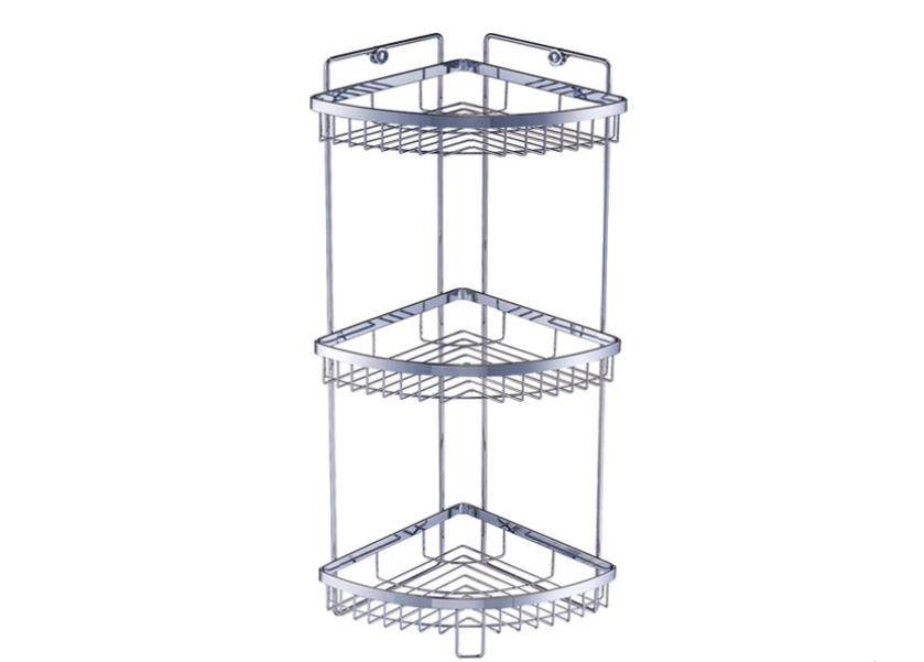 CS2535B - 3 Tier Corner rack, Stainless steel 304 (18-8)